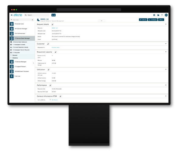 capacity and availability management efecte itsm