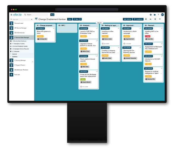 change enablement management efecte itsm