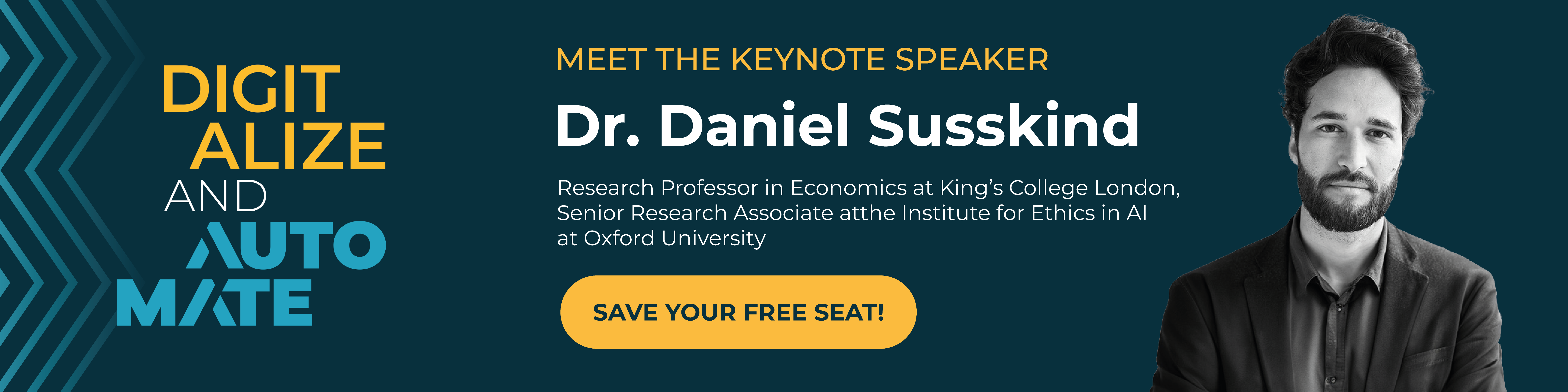 Meet Dr. Daniel Susskind - Keynote Speaker at Digitalize and Automate 2023