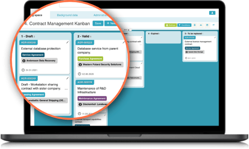 Efecte Contract _Management_Kanban_sample