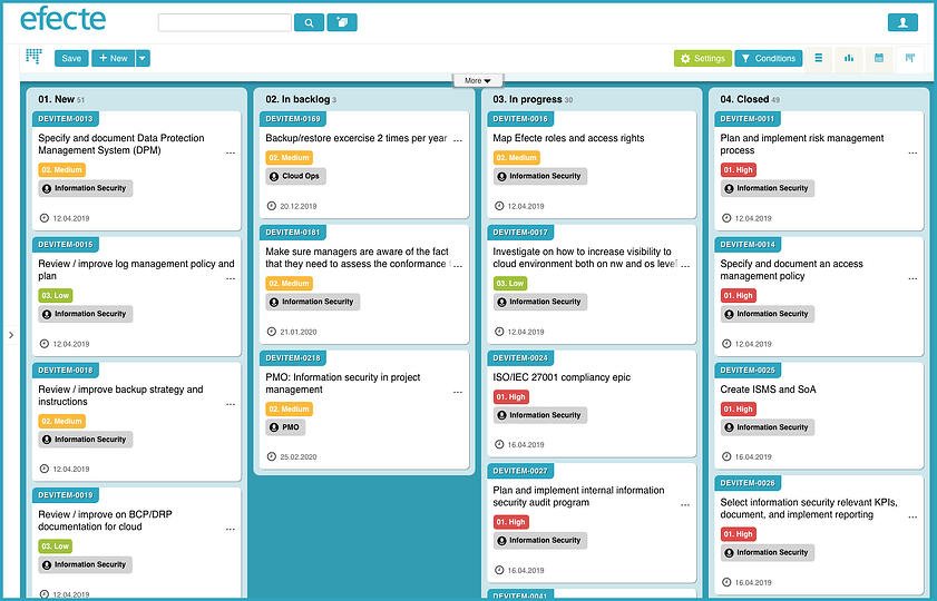 Efecte Development Item Kanban