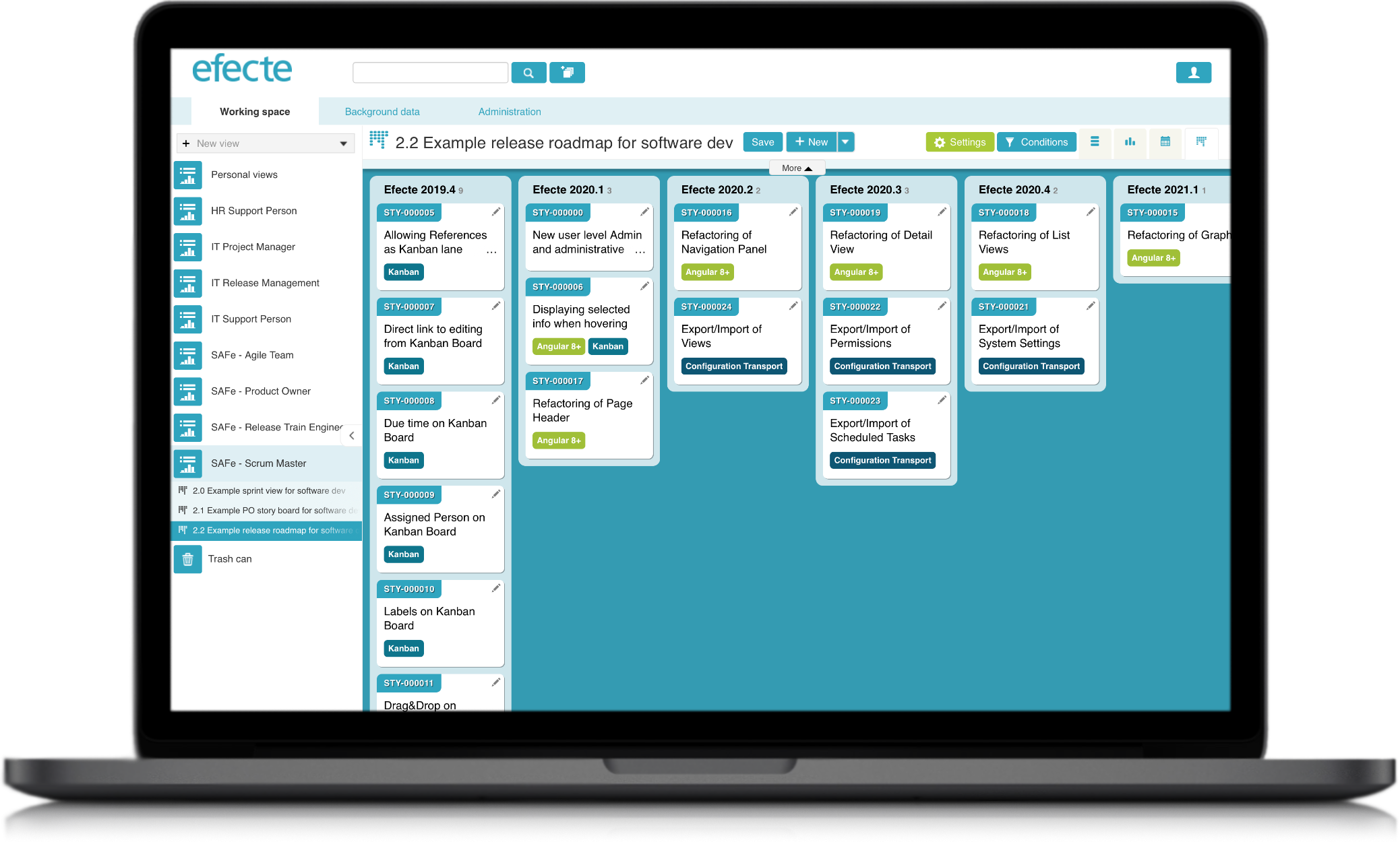 Agile Release Task Kanban Board