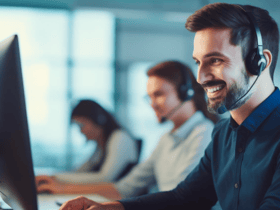 Service Desk Agent at Work with ITSM Software Efecte and the support of AI